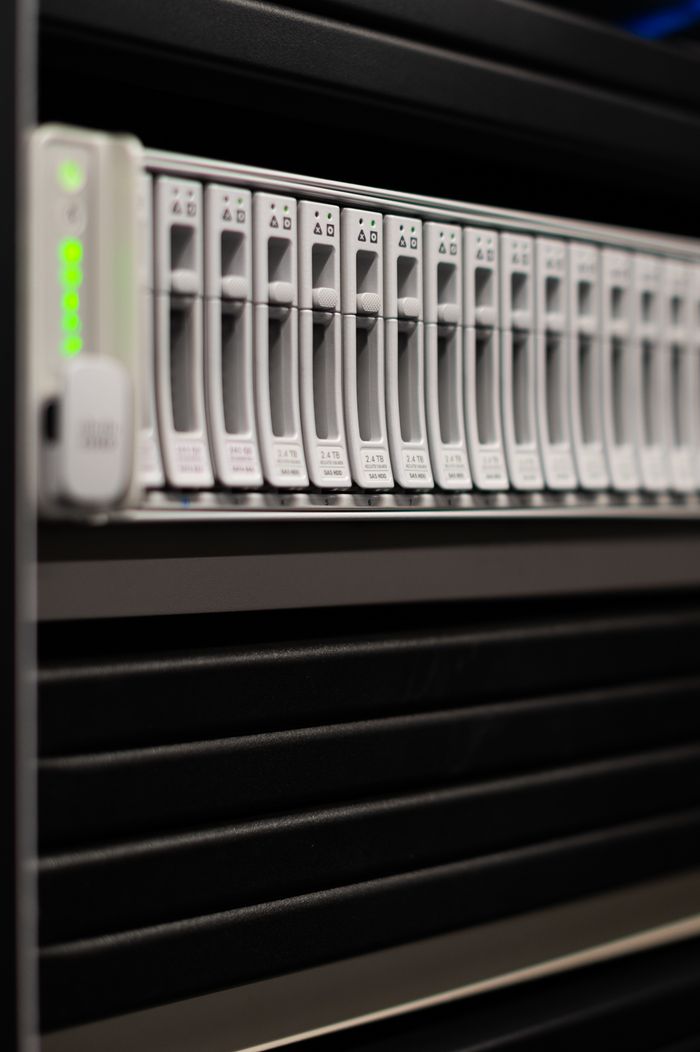 About Element of modern equipment of server providing access to data in control center